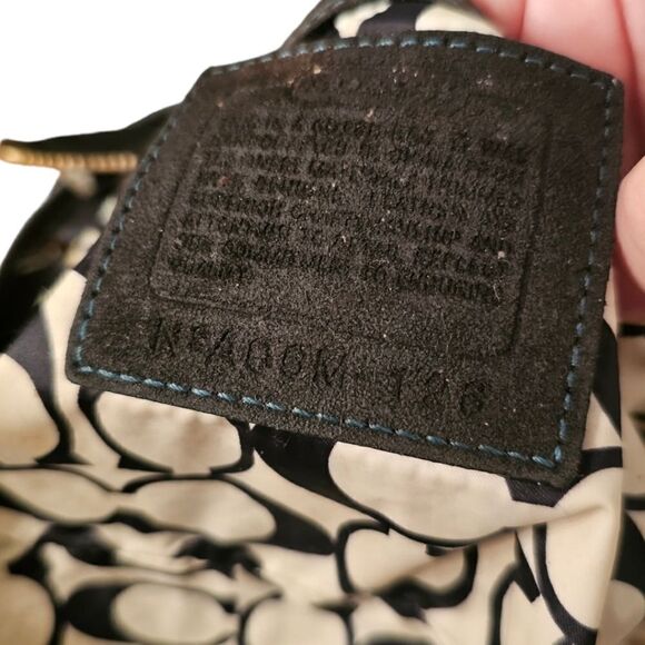 COACH Hampton Black Satin Mini Tote (No. AG5M-126) - Picture 11 of 12